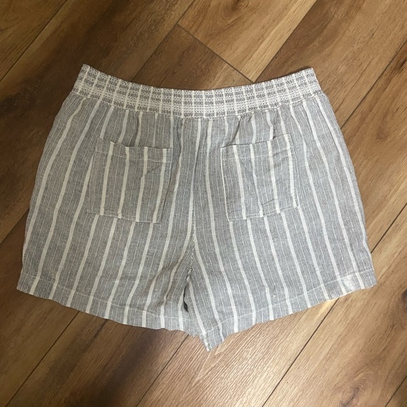 Briggs LIKE NEW linen pull on pocket casual stripe shorts size XL - Picture 5 of 6
